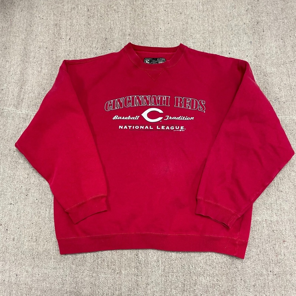 vintage‎ Cincinnati red sweatshirt mens xl red 2000s MLB Baseball